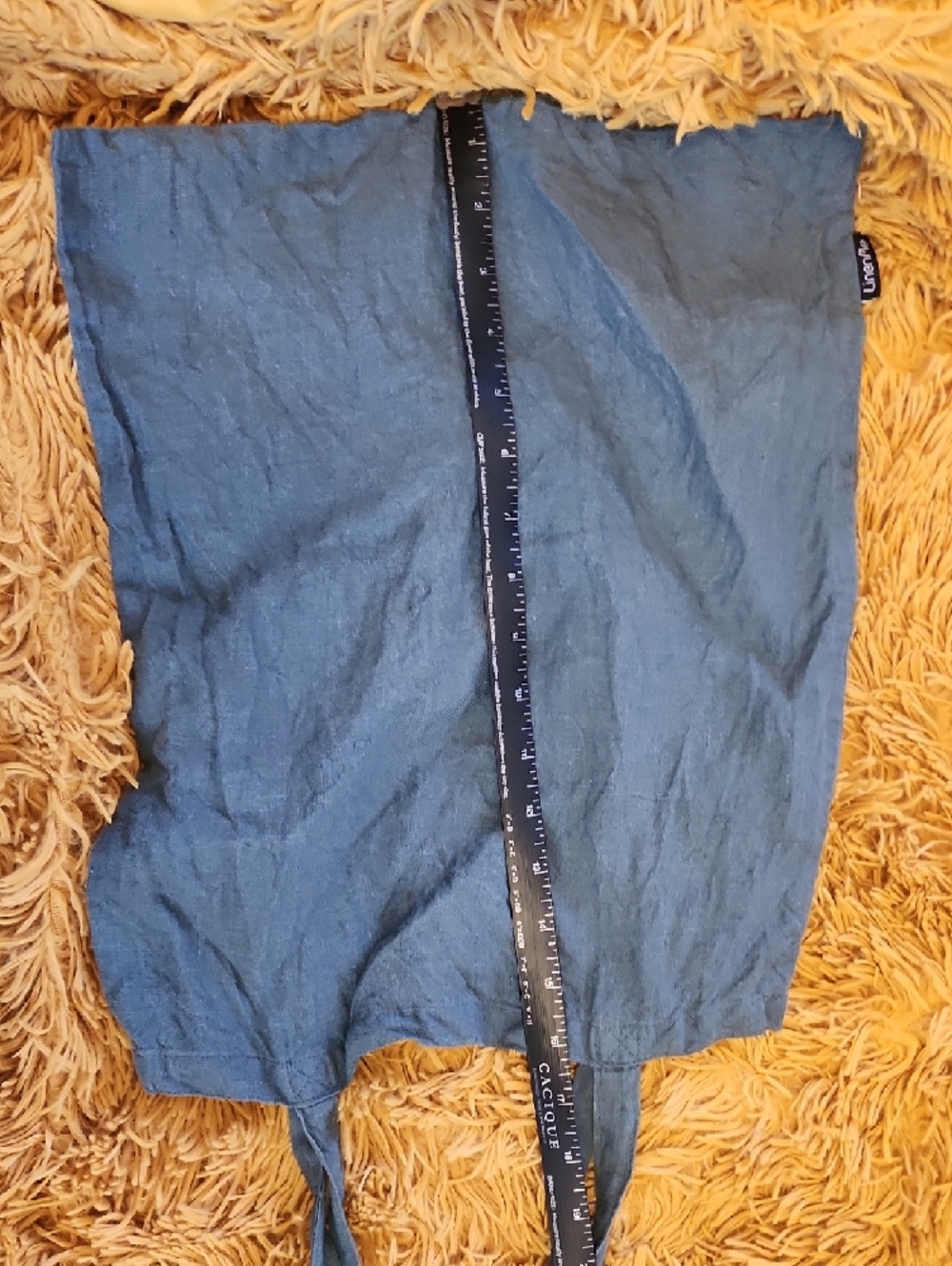 Simple Linen Blue Tote Bag FINAL PRICE - Picture 5 of 7
